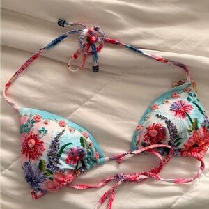 Agua benedita bikini top and bottom size medium- hand maid. New with tags.